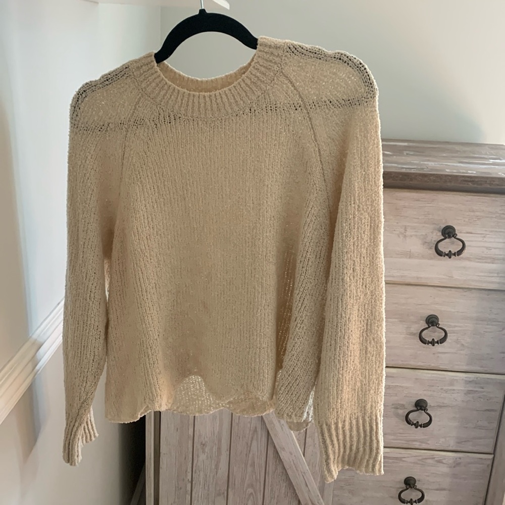 Lightweight Cream Sweater, Size M